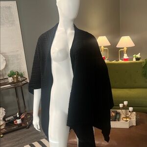 Black Open Front wrap